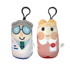 Peluche douce mascotte personnalisée breloque de sac porte-clés en métal en plastique tendance à la mode - Product Image 1