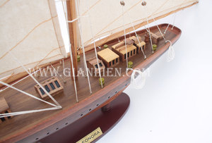 Gia รุ่น Eleonora ของผู้ผลิตเรือโมเดลงานฝีมือทำจากไม้ตะวันตกสีคุณภาพต่ำของขวัญแล่นเรือใบทำจากไม้แบบสั่งทำ - Product Image 5