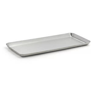 Plateau de service en métal au design martelé pour servir des collations et des boissons pour la maison et l'hôtel Plateaux de service en argent de forme ovale - Product Image 5