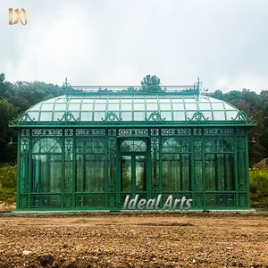 Custom Wrought Iron Glass Greenhouse Classical <strong>Victorian</strong> Style <strong>Garden</strong> Wrought Iron Gazebo for Luxury Backyard Landscaping - Product Image 3