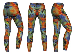 Taille haute dames pantalons de sport Leggings Yoga Fitness vêtements d'entraînement avec tissu tricoté à sublimation à contraste élevé And1 décoré - Product Image 5