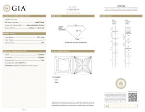 Princesse Cut Vs1 Diamants en vrac 1.52 Carat I Couleur Grade GIA Diamants en vrac naturels certifiés de l'Inde Idéal pour les bijoux - Product Image 2