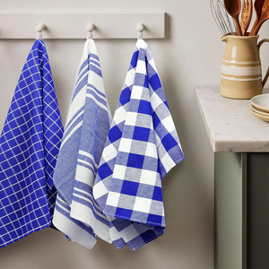 Serviette de thé en molleton de corail absorbant de haute qualité rayures de couleur serviette de nettoyage de cuisine serviette de lavage de vaisselle à séchage rapide - Product Image 3