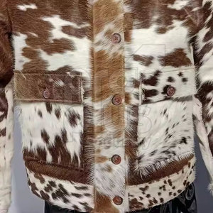 Chaqueta de Cuero Vacuno Casual de Invierno para Hombre, Diseño con Cremallera Frontal, Cuero Genuino Duradero, Ecológico, Transpirable y de Secado Rápido - Product Image 3