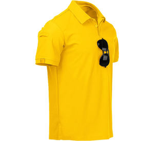 Polo de golf con logotipo personalizado de la mejor calidad, informal, manga corta, estampado de seda, estampado en color poliéster sólido - Product Image 5