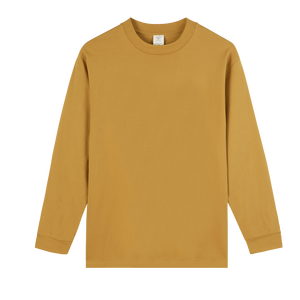 T-shirt en coton à manches longues pour hommes 260gsm O Neck Knit T-shirt à manches courtes en coton à manches longues pour hommes - Product Image 2