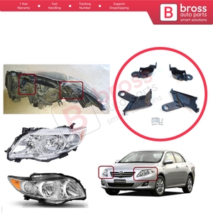 Soporte de Reparación para Faros Delanteros BHL23+BHL24, Juego de Soportes Izquierdo y Derecho para Corolla MK10 E140 E150 Altis 2006-2010 8119412050 - Product Image 5