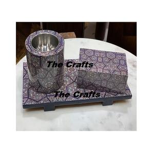 Brûleur d'encens en bois Mabkhara avec brûleur de Dukhoon de qualité supérieure avec boîte à Oud et plateau à prix abordable - Product Image 1