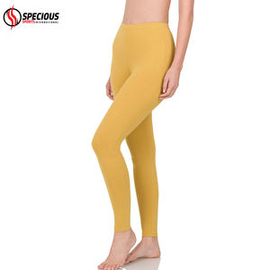 Leggings de yoga pour femmes sur mesure en gros, longueur cheville, spandex/polyester, extensible dans les quatre sens, léger, couleur unie, pantalon de sport - Product Image 3