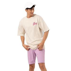 เสื้อยืดผ้าฝ้าย100% สำหรับผู้ชายทรงหลวมโอเวอร์ไซส์แห้งเร็วป้องกันรอยยับออกแบบได้ตามต้องการ - Product Image 1