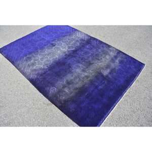 Alfombra turca púrpura Vintage de 5 'x 7', área grande clásica, estilo Tabriz, patrón de retazos, Material de lana, respaldo de látex para habitación de adolescentes - Product Image 4