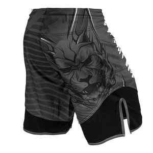 Shorts de sport MMA pour hommes, respirants, confortables, séchage rapide, taille élastique, imprimé animal, poches, longueur mi-cuisse, personnalisables - Product Image 2