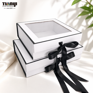 Caja de Regalo Rígida Magnética Plegable Ecológica con Ventana, Empaque de Papel Personalizado <span class=keywords><strong>para</strong></span> Cosméticos, Sets de Maquillaje y <span class=keywords><strong>Uñas</strong></span> Postizas - Product Image 1