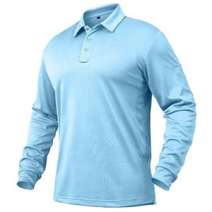 Polo à manches longues personnalisé OEM polo à manches longues vente en gros fournisseur d'impression de broderie en coton polyester mode décontractée pour hommes - Product Image 4