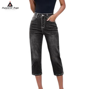Capris para Mujer Hechos en Fábrica, Venta al Por Mayor, Precio Razonable, Jeans Capris de la Mejor Calidad para Mujer - Product Image 4