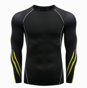 เสื้อรัดรูปของผู้ชายแห้งเร็วพิมพ์ลายระเหิดเสื้อรัดรูปแขนยาวลายพรางเสื้อกีฬาตัวป้องกันผดผื่น - Product Image 1
