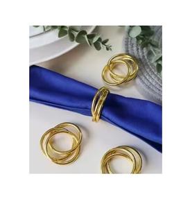 Shiny round <b>silver</b> metal <b>napkin</b> ring ideal for professional catering wedding dining elegant decorative event arrangements - Product Image 1