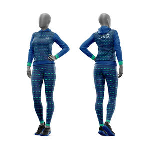 Chándal Deportivo de Invierno para Mujer, Personalizado, 100% Poliéster, Cortavientos, de Secado Rápido, Transpirable, Sudadera con Capucha, Cintura Elástica - Product Image 1