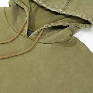 Sudadera con capucha lavada al por mayor personalizada, logotipo estampado DTG personalizado, ropa de hombre, ropa de calle, sudadera y Sudadera con capucha de estilo Vintage para hombre - Product Image 3