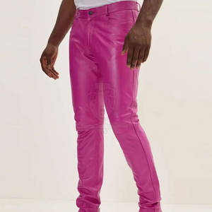 Pantalones de Cuero Casuales para Hombre, Diseño Moderno, Servicio OEM, Cómodos, Transpirables, Ecológicos, Duraderos, Lavado Ligero, Premium - Product Image 2