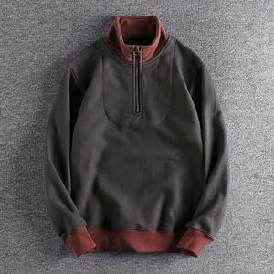 Sweat-shirt à fermeture éclair sur le côté avec tissu en polaire doux, coupe confortable, conçu pour un usage décontracté, vêtements de travail et approvisionnement en vêtements en gros - Product Image 3
