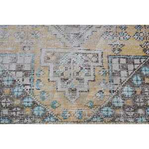 Alfombra Turca Vintage Pequeña de 1.6x2.9 pies, Alfombra de Lana Amarilla - Product Image 5