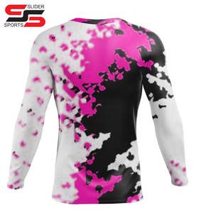 Gym Sublimation Dernière Rash Guard MMA Rashguard Personnalisé Entièrement Sublimation Manches Courtes Surfing Rash Guards Baselayers - Product Image 2