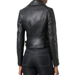 Veste tissée matelassée en cuir de peau de mouton d'hiver pour femmes de haute qualité, respirante et solide, teintée en matériau de première qualité - Product Image 4