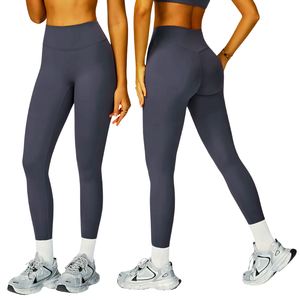 กางเกงเลกกิ้งออกกำลังกายเอวสูงไร้รอยต่อเอวทรงวีสำหรับผู้หญิงกางเกงฟิตเนสยิม - Product Image 6