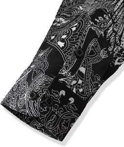 Vente directe d'usine de haute qualité 100% Polyester nouveau à manches longues hommes robe chemises formelles luxe Sublimation hommes chemises habillées - Product Image 4