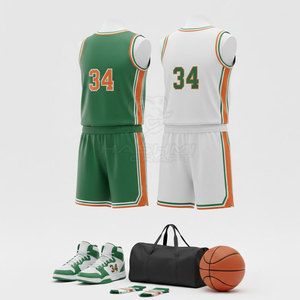 Uniforme de Baloncesto Atlético Ligero de Diseño Personalizado para Clubes Escolares y Prácticas Profesionales con Material Absorbente de Sudor - Product Image 4