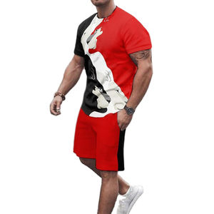 2025 último traje de jogging de verano informal para hombre de alta calidad conjunto de 2 piezas con pantalones cortos - Product Image 3
