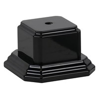 Base en bois noir 6 x 6 x 2 pouces avec trou de fixation - pour trophée, statue, poupée - plaque en bois avec logo gravé