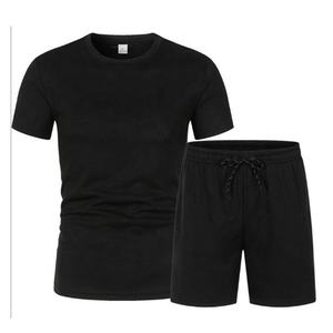 Ensembles de t-shirts et shorts pour hommes vintage respirants, vente en gros, personnalisés, hiver, haute qualité, logo personnalisé, taille 100% coton, livraison rapide - Product Image 2