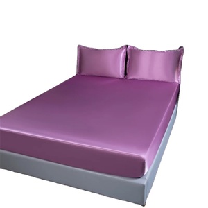 2025 drap plat en Satin de luxe haut de gamme couleur unie housse de matelas bande élastique hôpital 100% coton Non jetable 90x200 180x200 - Product Image 1
