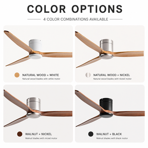42 Inch Flush Mount <b>Ceiling</b> <b>Fan</b> Without Light with 3 Solid Wood Blades Quiet DC Motor <b>Remote</b> <b>Control</b> for Bedroom - Product Image 6