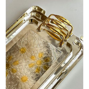 Décoration de la maison plateau de service cadre en métal base miroir table plateaux décoratifs à prix compétitif par Indian Metal World - Product Image 3