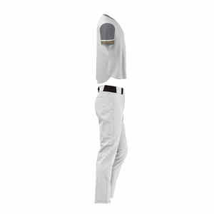 Nouveaux vêtements de sports d'équipe personnalisés Uniforme de baseball de haute qualité avec manches courtes de couleurs unies - Product Image 6