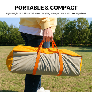 HOMFUL-Toldo impermeable multijugador para la lluvia, tienda de campaña para acampar, playa, parasol, refugio, lona para acampar - Product Image 5