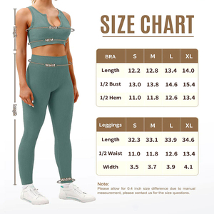 Conjunto personalizado de 2 piezas transpirable liso con cremallera trasera de cintura alta para mujer, ropa de entrenamiento, conjuntos de Fitness - Product Image 6