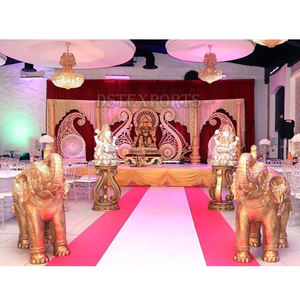 Décor de scène de réception haut de gamme pour les mariages asiatiques britanniques DST Exportations Meilleur prix de vente Fibre sculptée Décoration de mariage de pilier durable - Product Image 4