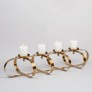 Nueva llegada Tea Light Holder Metal Decoración navideña para fiestas-Soporte de vela de hierro con caja de embalaje - Product Image 2