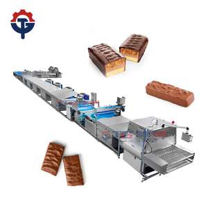 Ligne de production de barres chocolatées entièrement automatique, machine industrielle pour la fabrication de barres <span class=keywords><strong>Snickers</strong></span>, équipement commercial pour barres au nougat et aux cacahuètes - Product Image 1