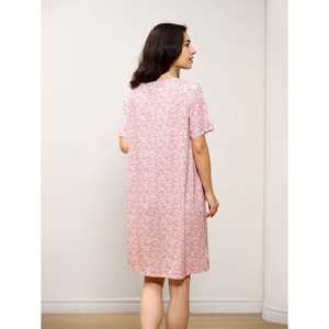 Camisón Premium de Bambú con Estampado Floral, Talla 3XL, Suave y Transpirable, Conjunto de Bata de Spandex con Cierre Elástico en la Cintura - Product Image 1