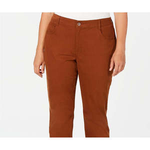 Jeans de Mujer Estilo Boyfriend de Talle Grande, Cintura Alta, Pierna Ajustada, Color Marrón Claro, Talla 24 (XL/4XL), Casual, Ajustados, Sueltos, con Estampado Único - Product Image 3