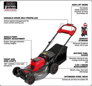 Cortadora de Césped Autopropulsada de Doble Batería M18 Fuel de 21 Pulgadas, Modelo 2823-20, Nueva de Fábrica, de Alta Calidad, Solo Herramienta + Garantía TPT y Servicio Postventa - Product Image 5