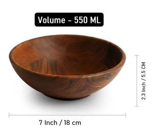 ชามไม้อะคาเซียแบบยั่งยืนพร้อมเทคนิคขัดเงาสไตล์คลาสสิกใช้สำหรับงานปาร์ตี้เสิร์ฟอาหารที่เป็นมิตรต่อสิ่งแวดล้อม - Product Image 5