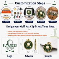 Clip magnétique personnalisé pour chapeau de golf, marqueur de balle, accessoire de golf pour femme, rose fleur de cerisier
