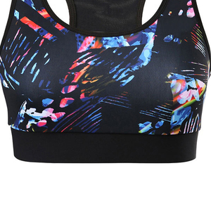 High quality yoga wear sublimation sports bra custom logo fitness sexy <b>cross</b> back Sublimation yoga bra - Product Image 5
