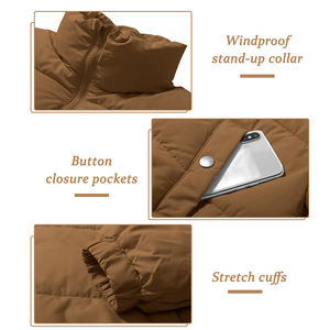 High Street femmes hiver doudoune luxe recadrée en cuir coupe-vent et imperméable en plein air chaud vêtements en gros - Product Image 6